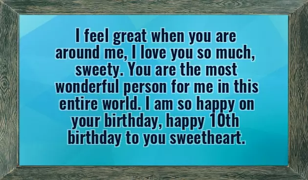 Birthday Wishes 10 Year Girl