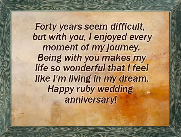 40Th Marriage Anniversary Wishes 40Th Marriage Anniversary Wishes