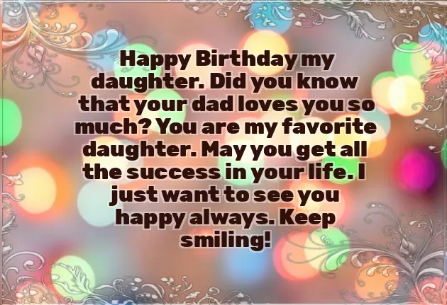 Greetings To My Daughter Birthday Greetings To My Daughter Birthday