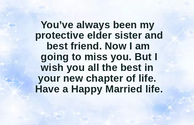 Congratulations On Sister Wedding