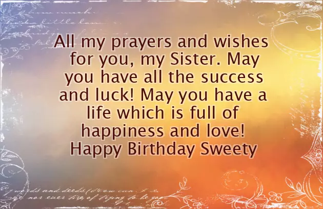 Words To My Sister On Her Birthday