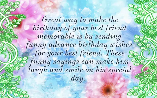 Early Birthday Wishes Funny