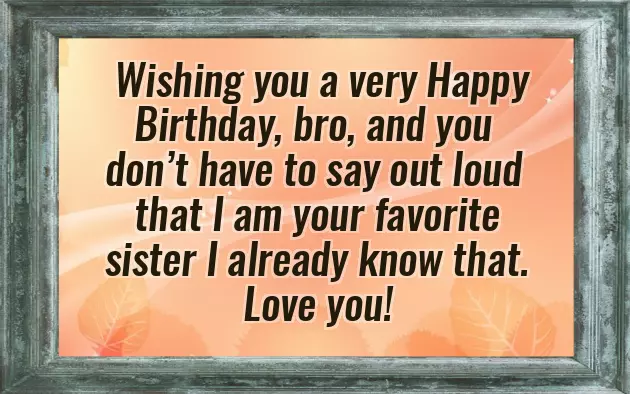 Birthday Note For Brother