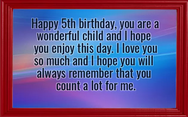 Son 5Th Birthday Quotes