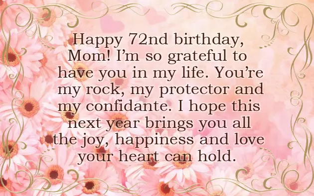 Happy 72Nd Birthday Mom Happy 72Nd Birthday Mom