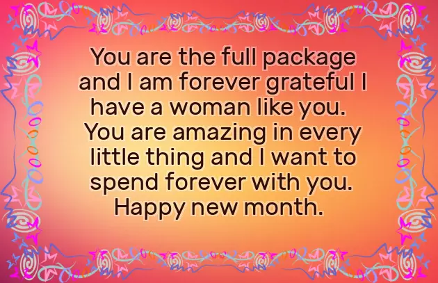 New Month Message To A Lover