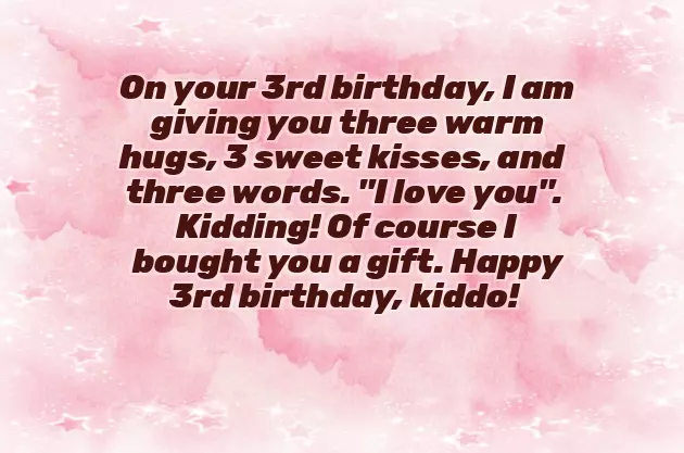 Birthday Wishes To A Three Year Old Boy