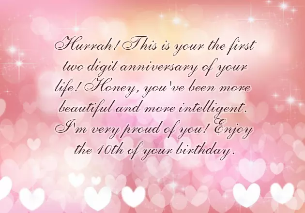 Birthday Wishes To 10 Years Old Girl Birthday Wishes To 10 Years Old Girl