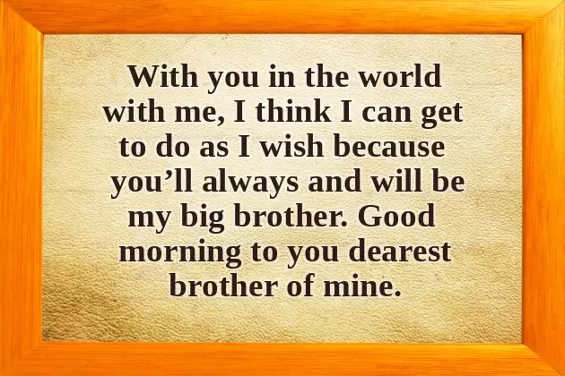 Good Morning Message For A Brother