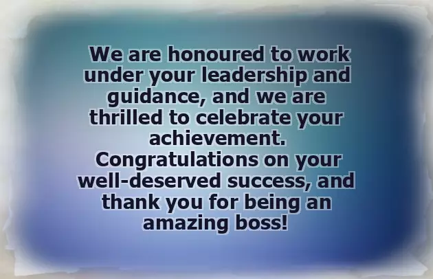 Congratulations Message To Boss Congratulations Message To Boss