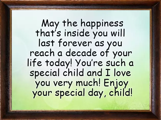 Happy Birthday 10 Year Old