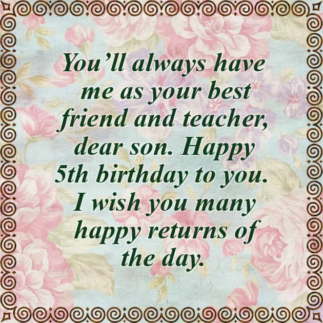 5Th Birthday Wish For Son