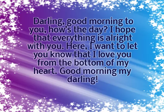 Long Distance Good Morning Message