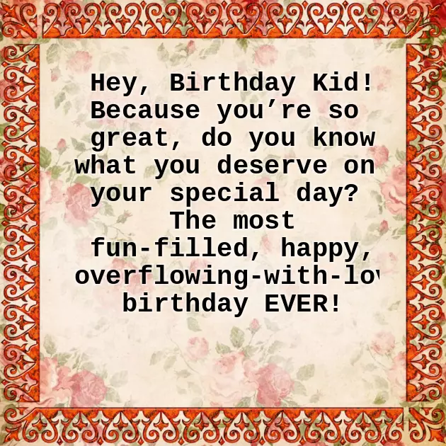 Birthday Thought For Child