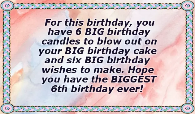 Birthday Wish For 6 Year Old Boy Birthday Wish For 6 Year Old Boy