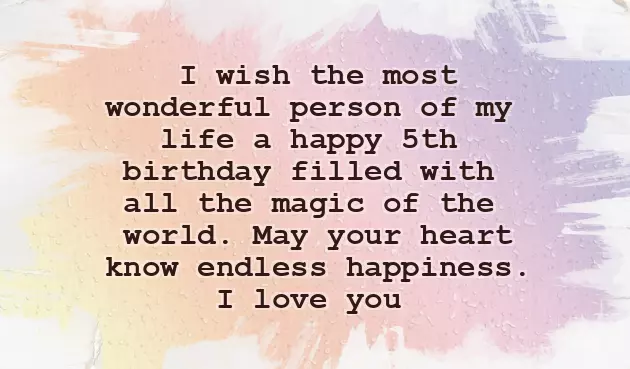 5Th Birthday Wishes Girl