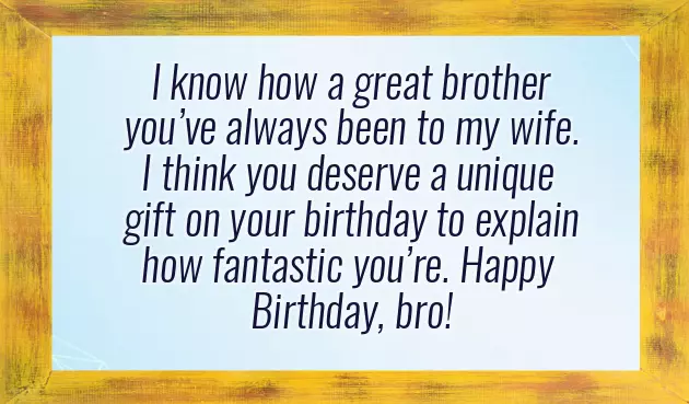 Short Birthday Wishes For Brother In Law