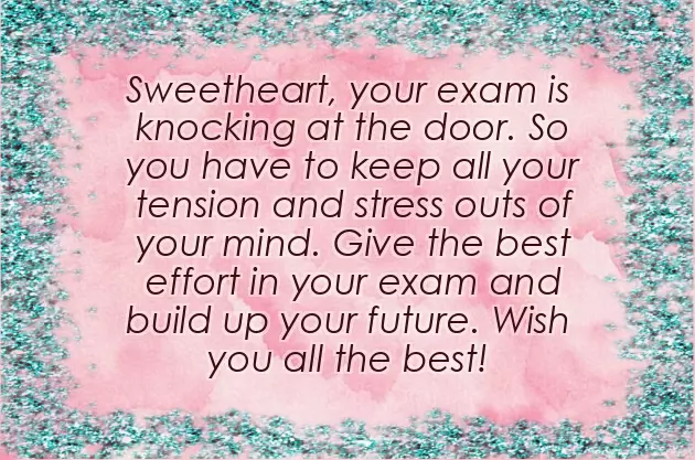 Examination Wishes To My Love