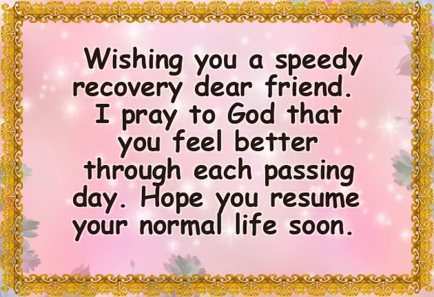 Message To A Sick Friend