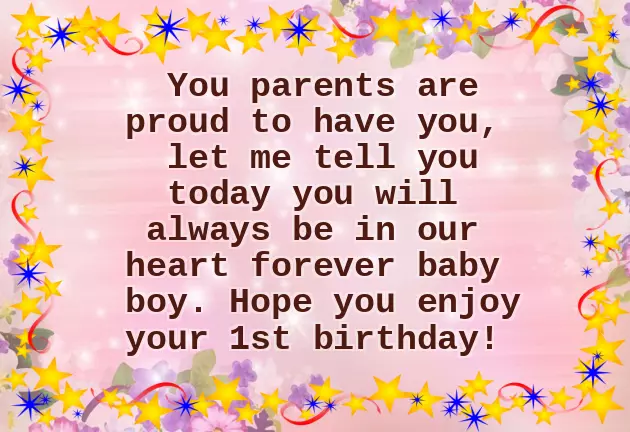 1St Baby Boy Birthday Wishes 1St Baby Boy Birthday Wishes