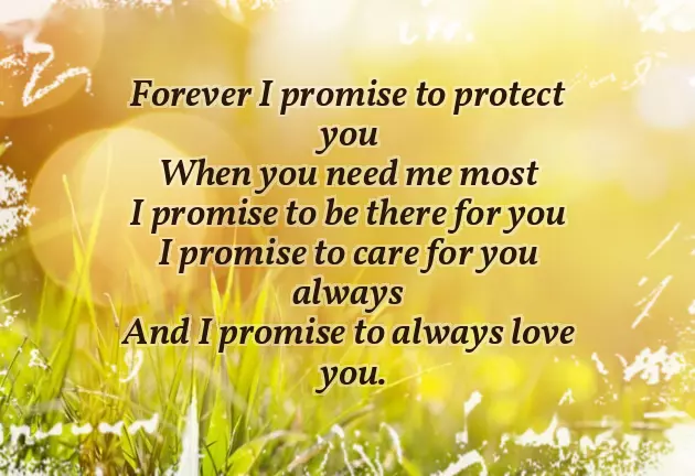I Promise Poem For Him I Promise Poem For Him