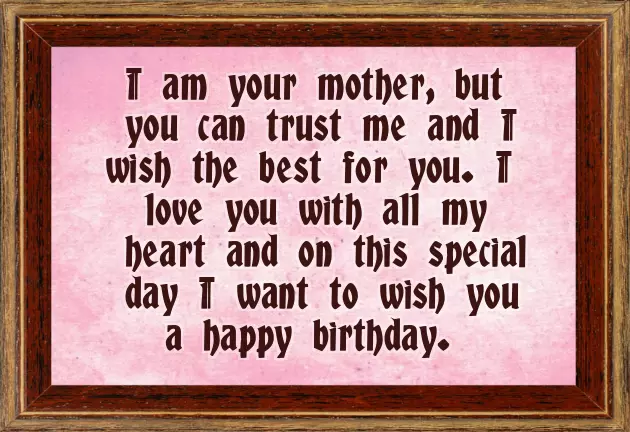 Happy Birthday Wishes From A Mother To Her Daughter