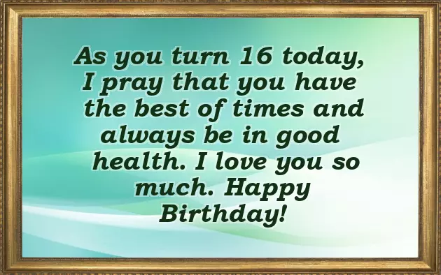 Sweet 16 Wishes For Daughter