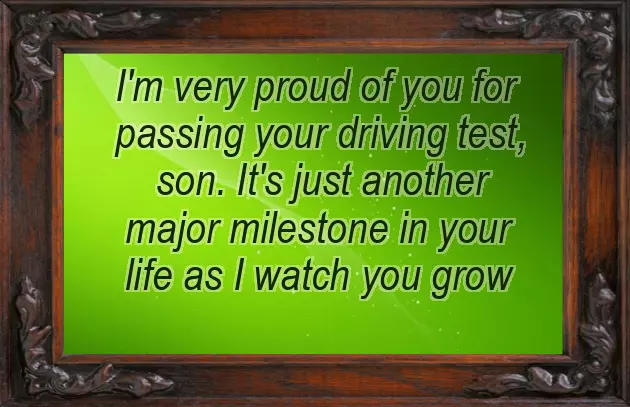 Congratulations On Your Licence