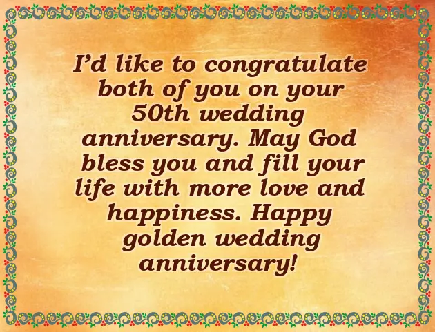 50Th Anniversary Wishes For Aunt And Uncle