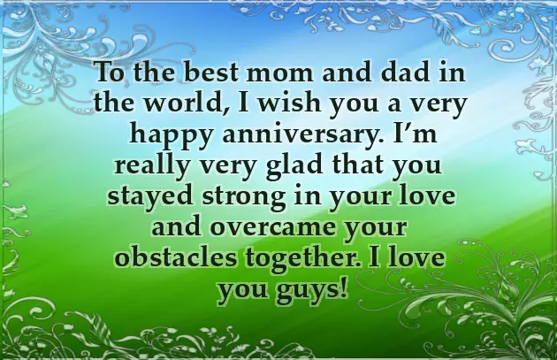 Happy Anniversary To Mum And Dad