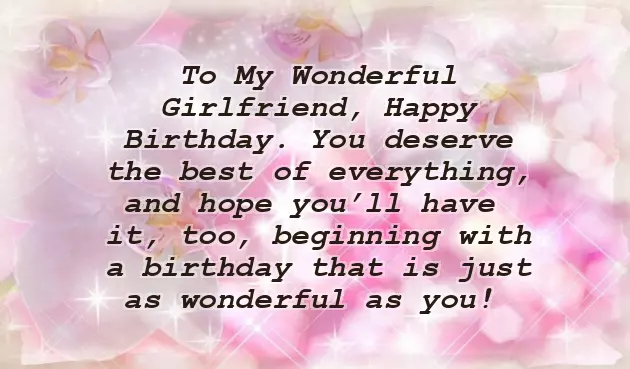 Happy Birthday Wishes To My Lovely Girlfriend