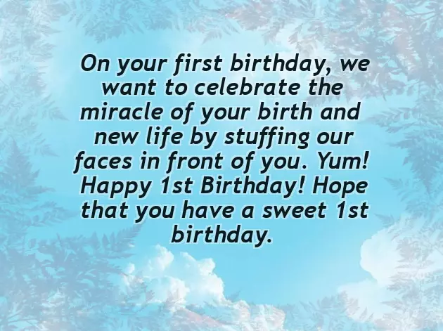 Birthday Wish To 1 Year Old Boy