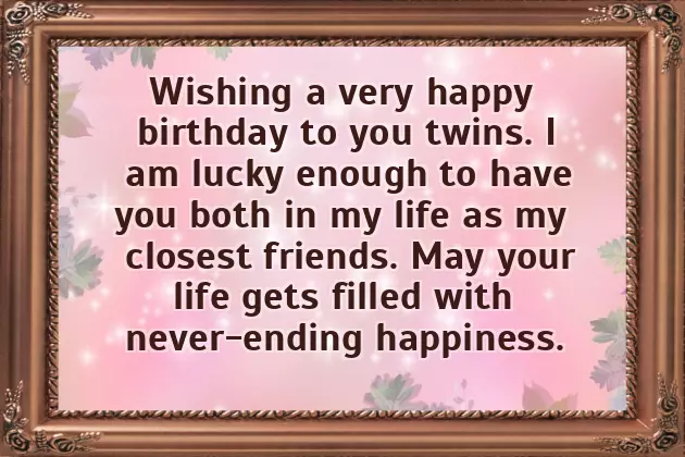 Twin Girls Birthday Wishes