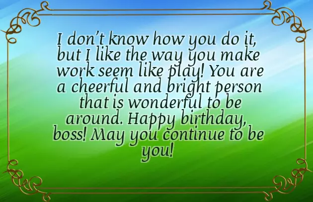 Happy Birthday Message To Boss
