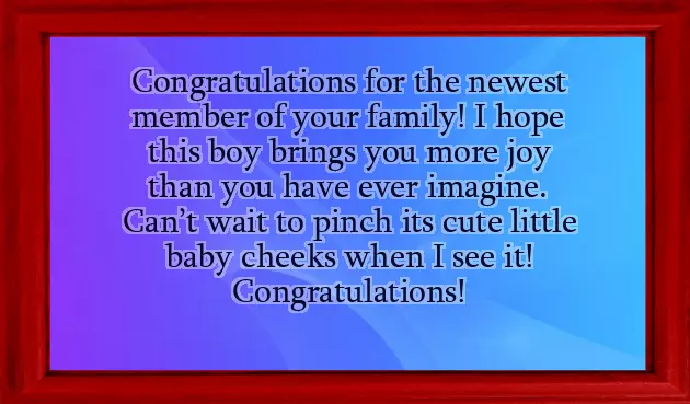 Congratulations With The Birth Of Your Son