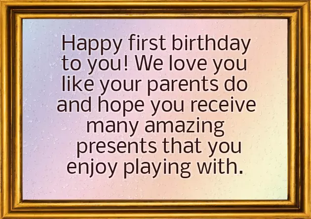 Birthday Wishes For One Year Old Son