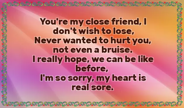 Poem To Say Sorry For Hurting You Poem To Say Sorry For Hurting You