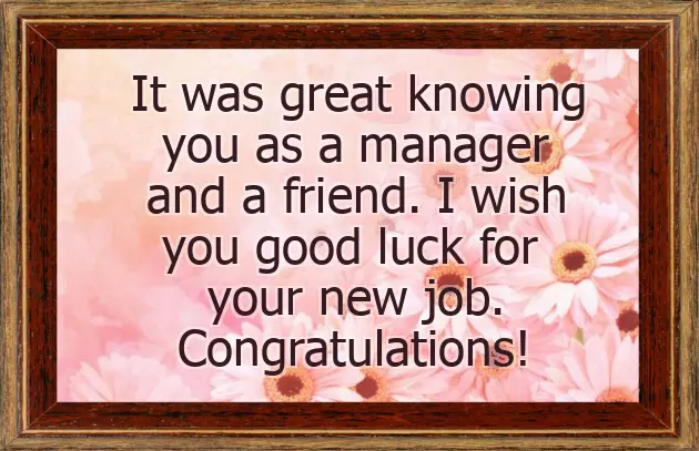 Wishing You All The Best In Your New Job