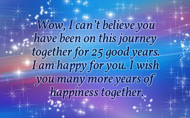 Happy Silver Wedding Anniversary