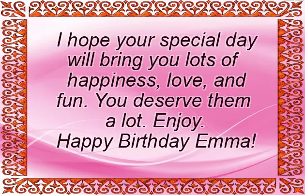 Happy Birthday Emma