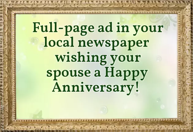 First Year Wedding Anniversary Gift