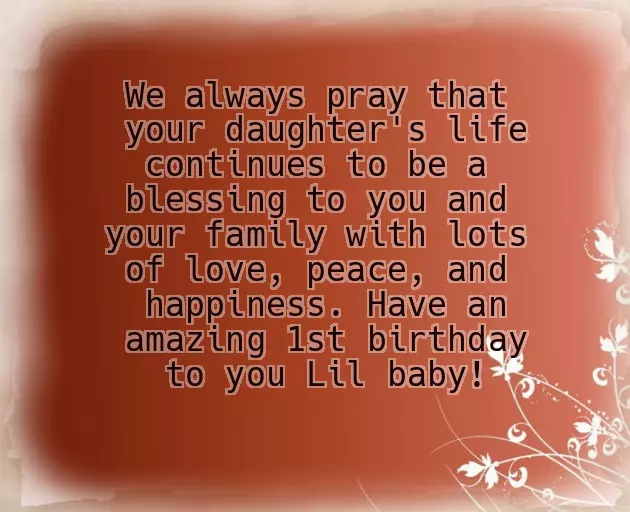 Girl Baby Birthday Wishes