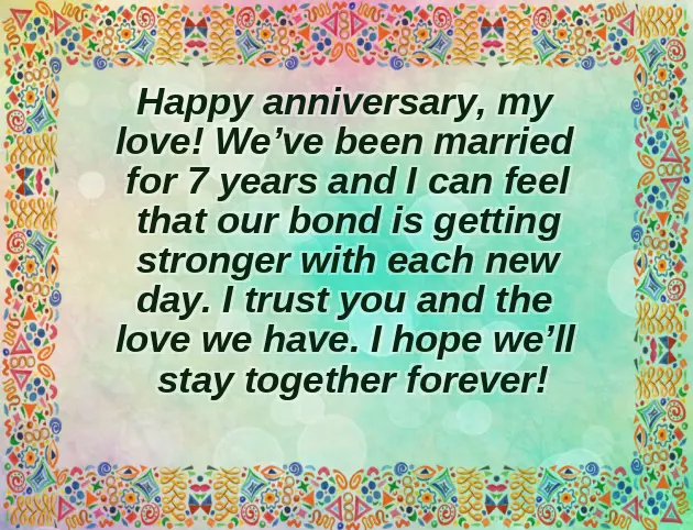 7 Years Anniversary Wishes