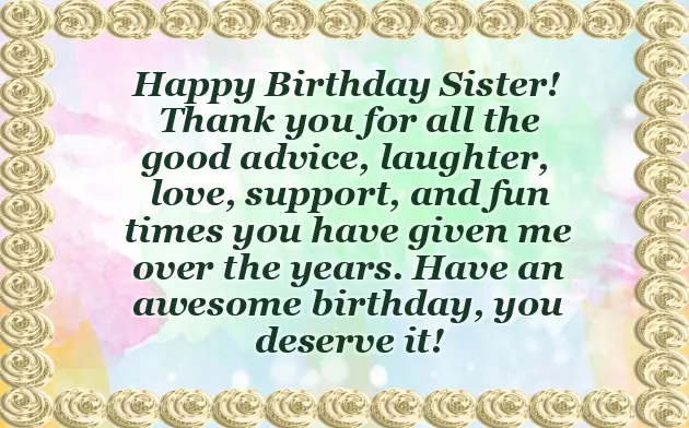 Best Wishes For Small Sister Birthday