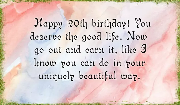 20Th Birthday Wishes For Sister