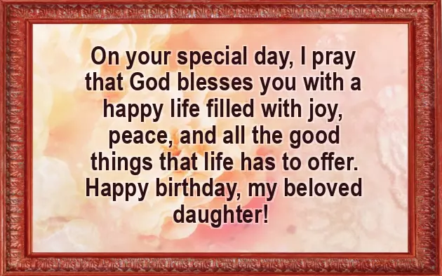 Happy Birthday To Our Daughter