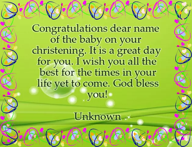 Wishes For Baptism Baby Girl Wishes For Baptism Baby Girl