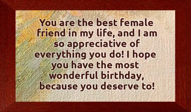 Happy Birthday Wishes To Best Friend Female