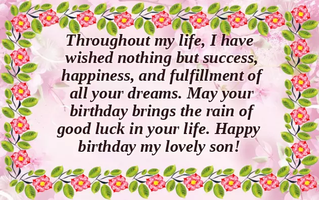 Thank You For Your Wishes On My Son Birthday
