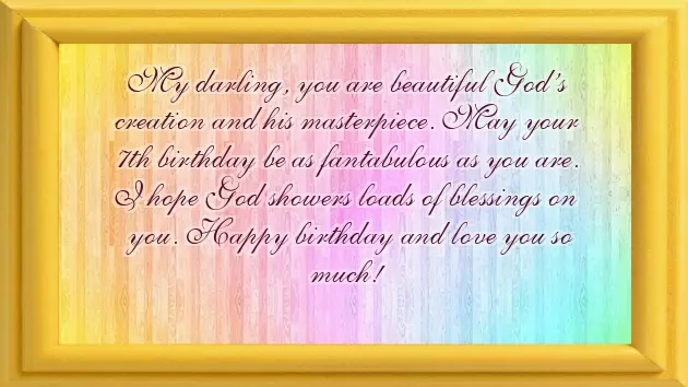 Birthday Wishes For Daughter Turning 7